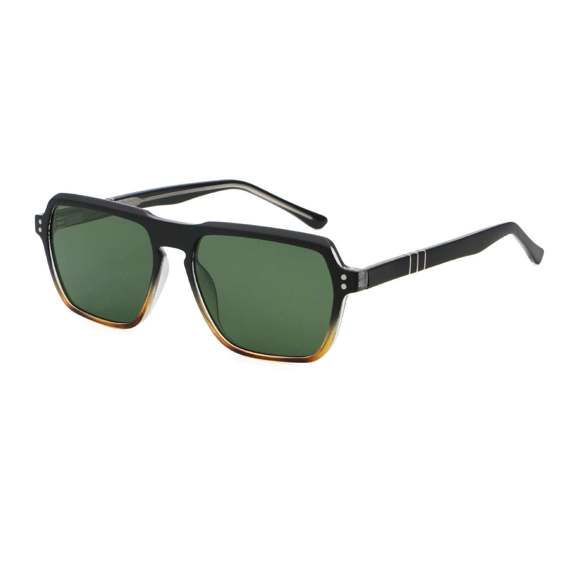AUGEN Geometric Square Sunglasses for Men & Women | UV400 Protective Fashion Eyewear | Lightweight PC+CP Frame (M258-C4)