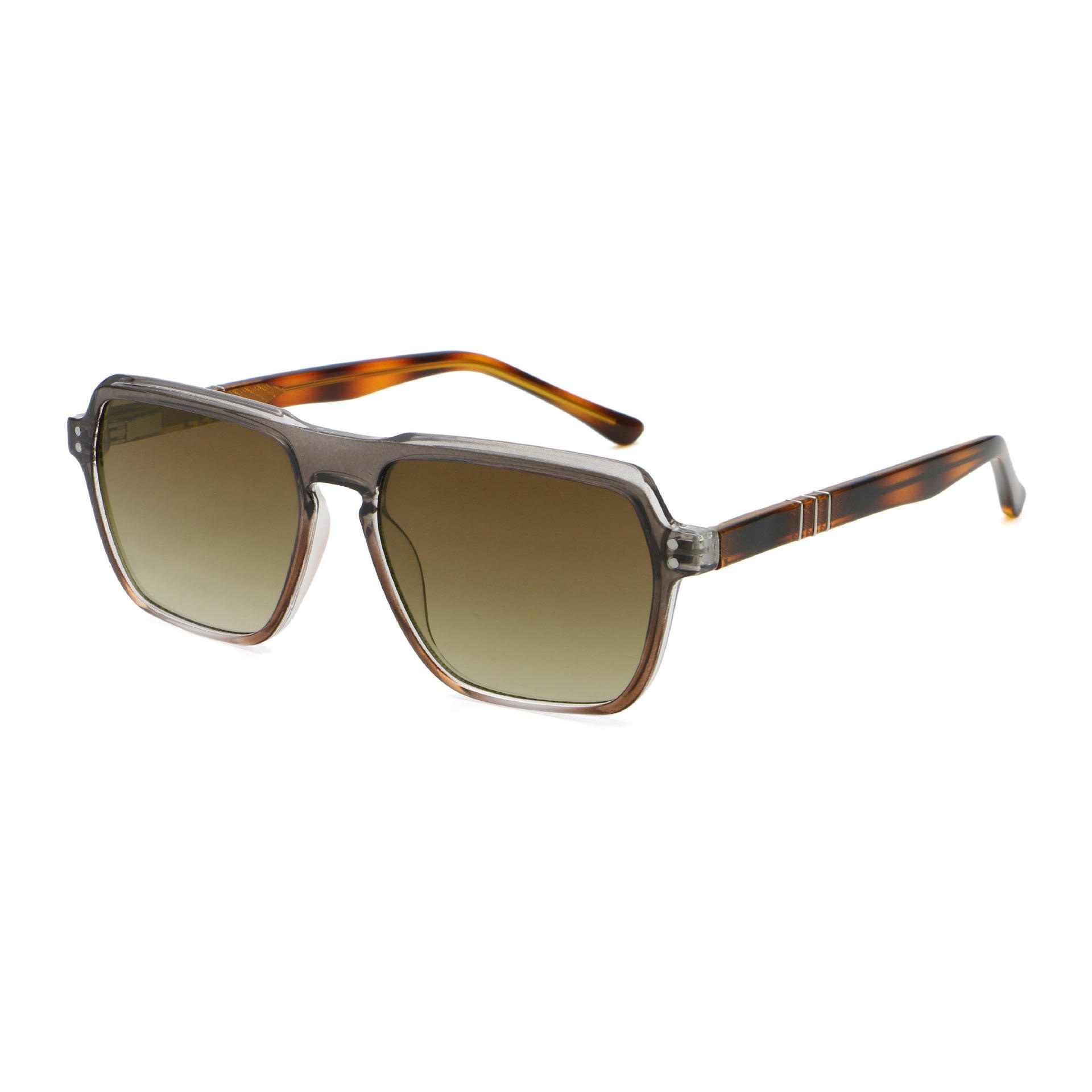 AUGEN Geometric Square Sunglasses for Men & Women | UV400 Protective Fashion Eyewear | Lightweight PC+CP Frame (M258-C5)