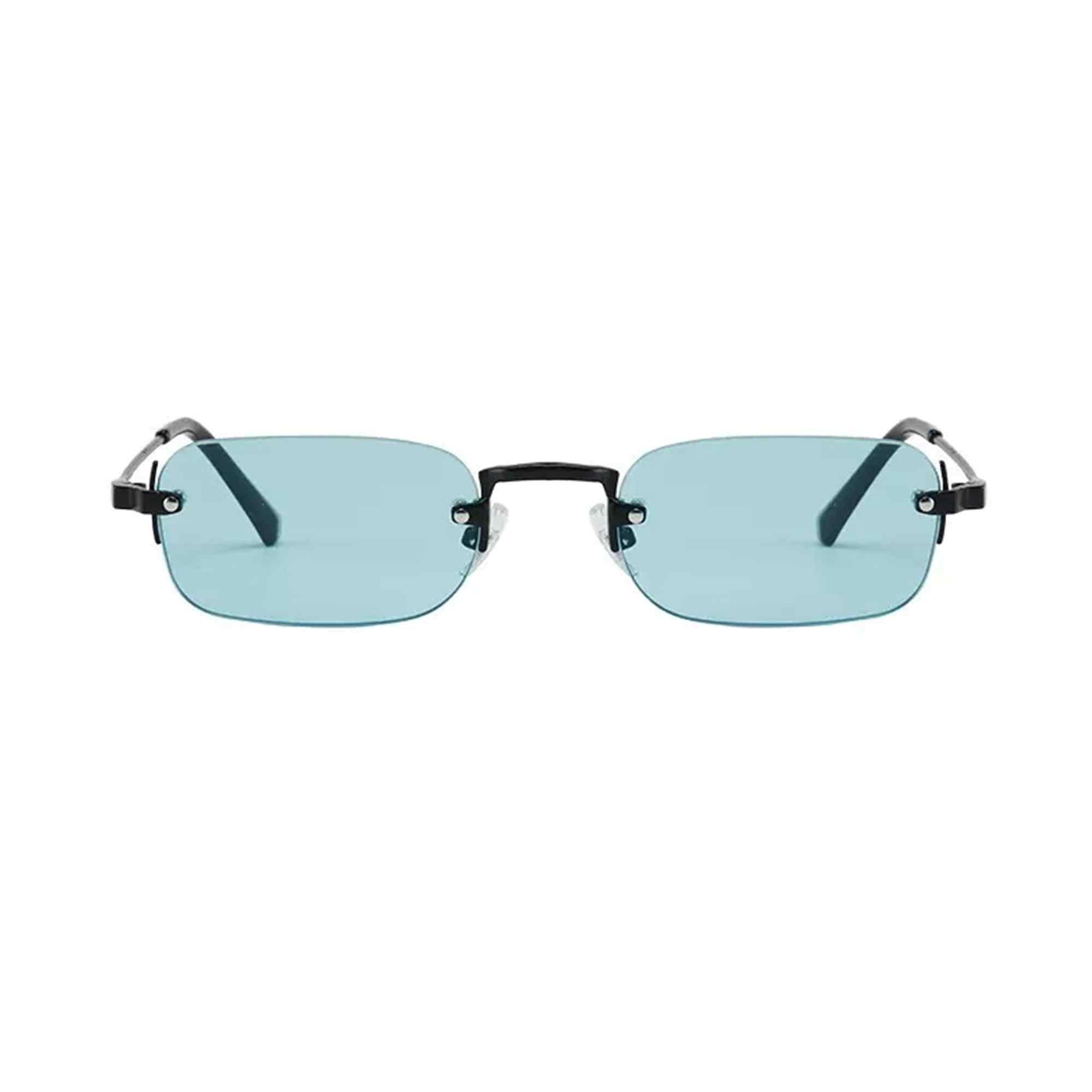 AUGEN Ultra-Light Rimless Rectangle Sunglasses for Men & Women | 24g Slim Metal Frame | UV400 Protective Eyewear (M259-C5)