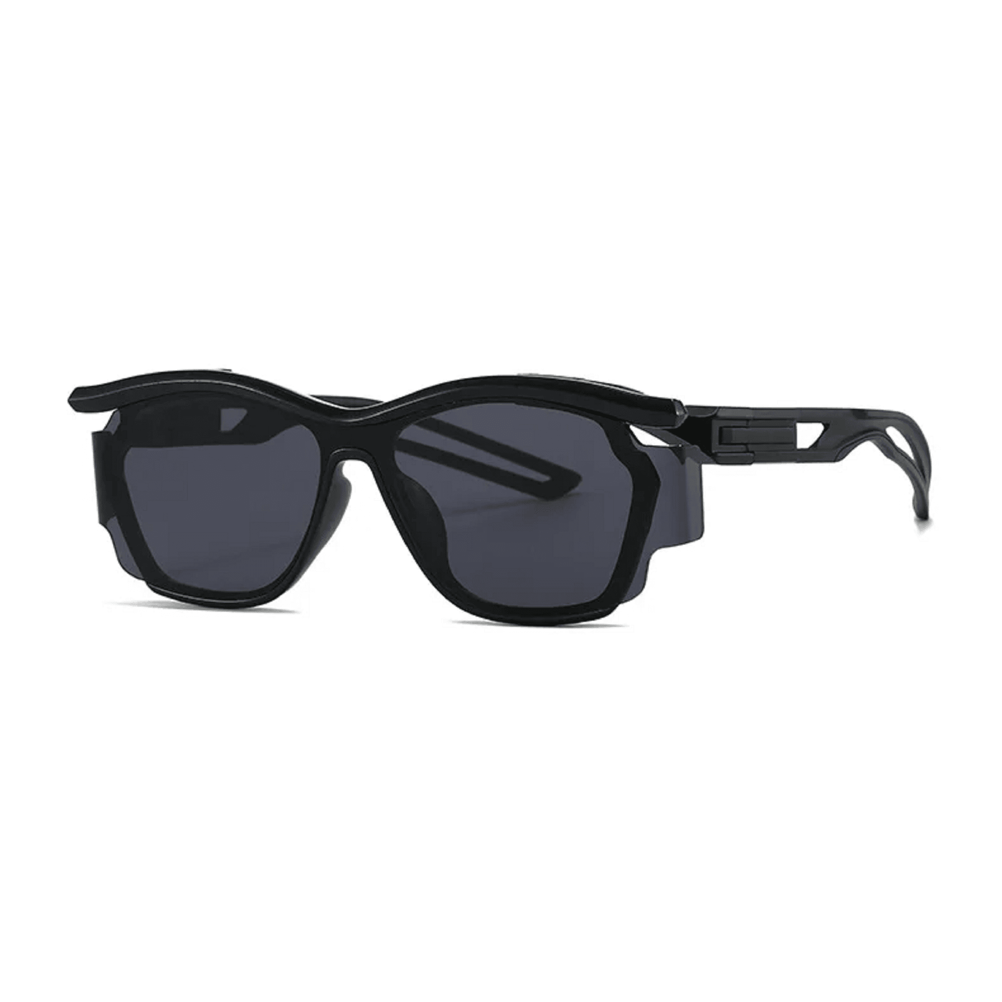 AUGEN Vintage Curved Lens Sports Sunglasses for Men & Women | Punk Designer Outdoor Popular Shades | Lightweight PC Frame, HD Lenses, Wraparound UV-Protective Eyewear for Cycling, Driving, Running & Travel (M276-C1)