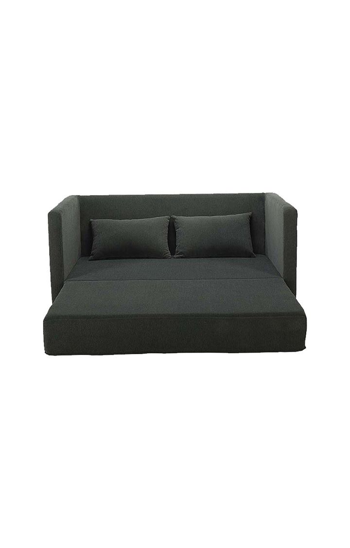 neudot Max Fabric Pull-Out Sofa Cum Bed for Living Room | 2 Seater Sofa Bed for Drawing Room & Bedroom | Diwan | Astro Grey Color