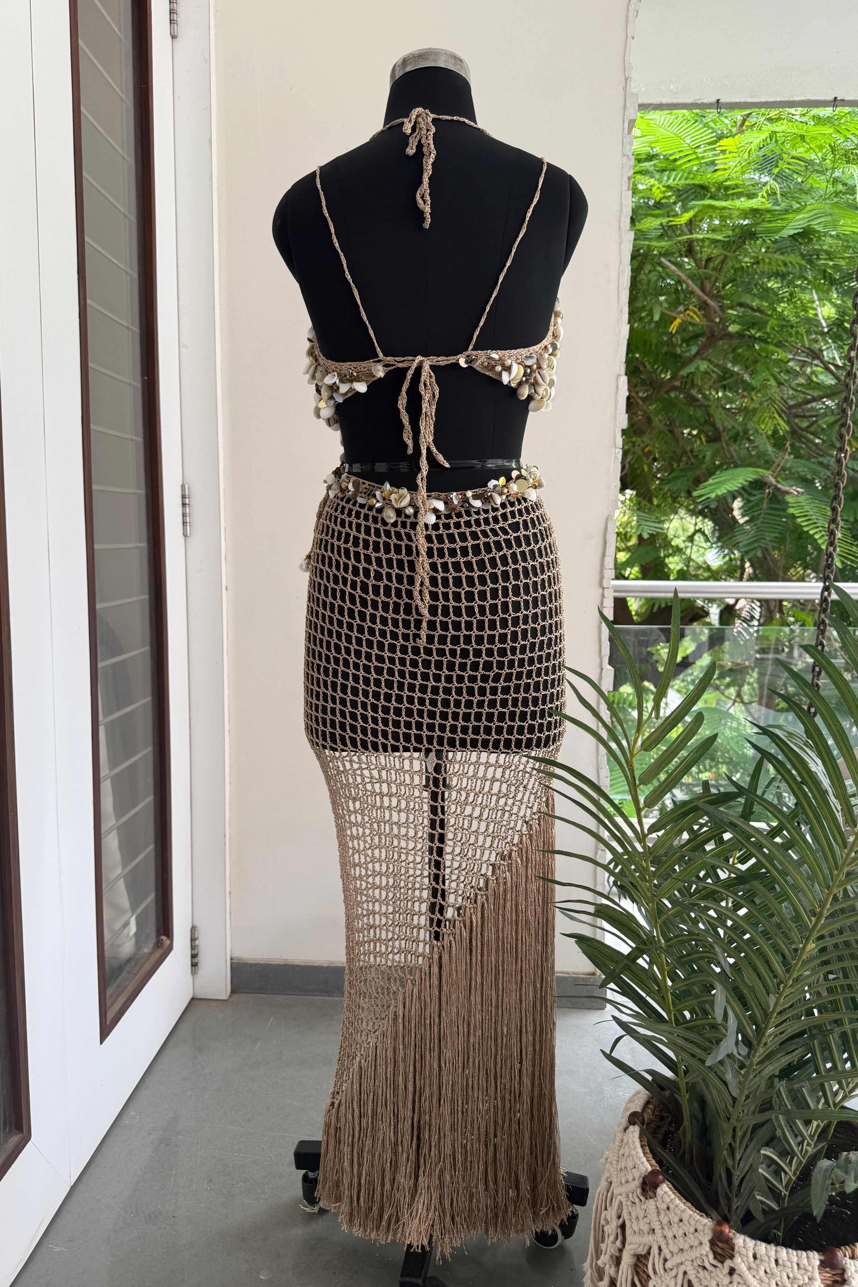 Shoreline Shell Fringe Dress