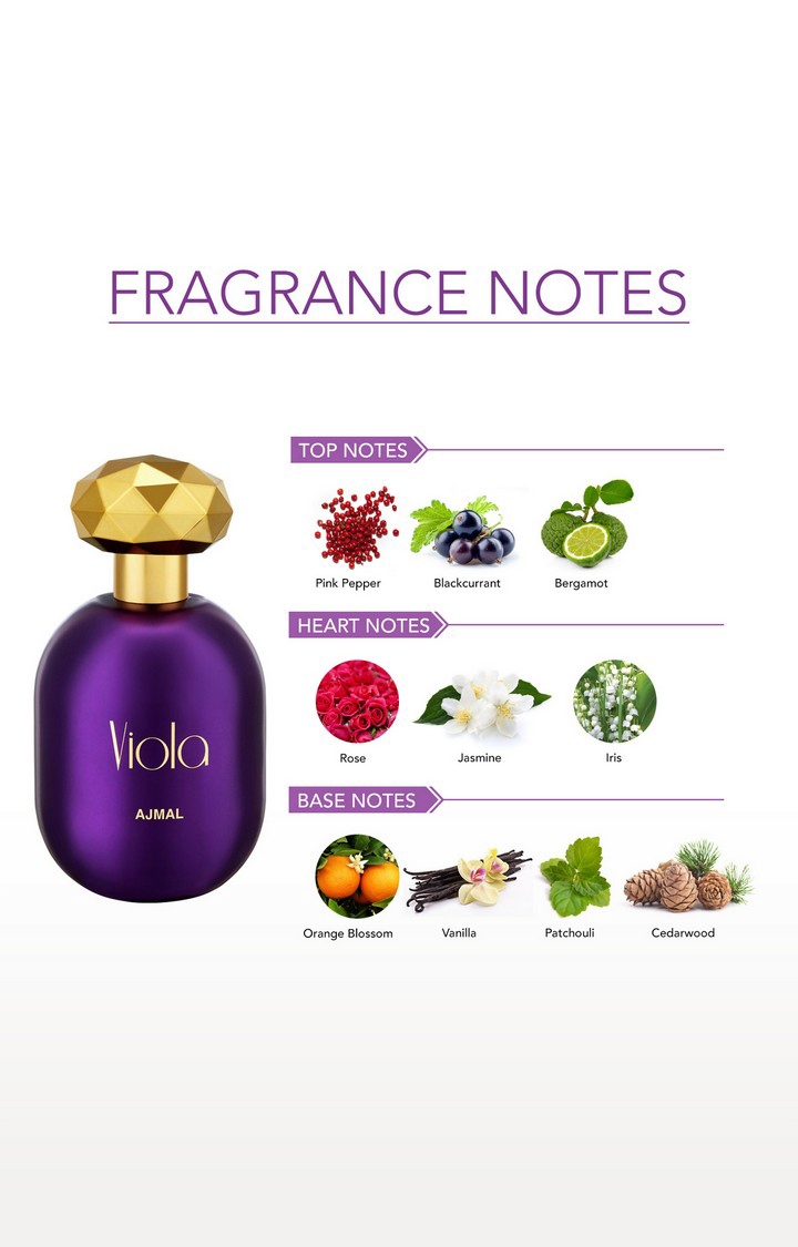 Ajmal | Ajmal Viola EDP 75ML Long Lasting Scent Spray Floral Perfume Gift For Women - Made In Dubai 3
