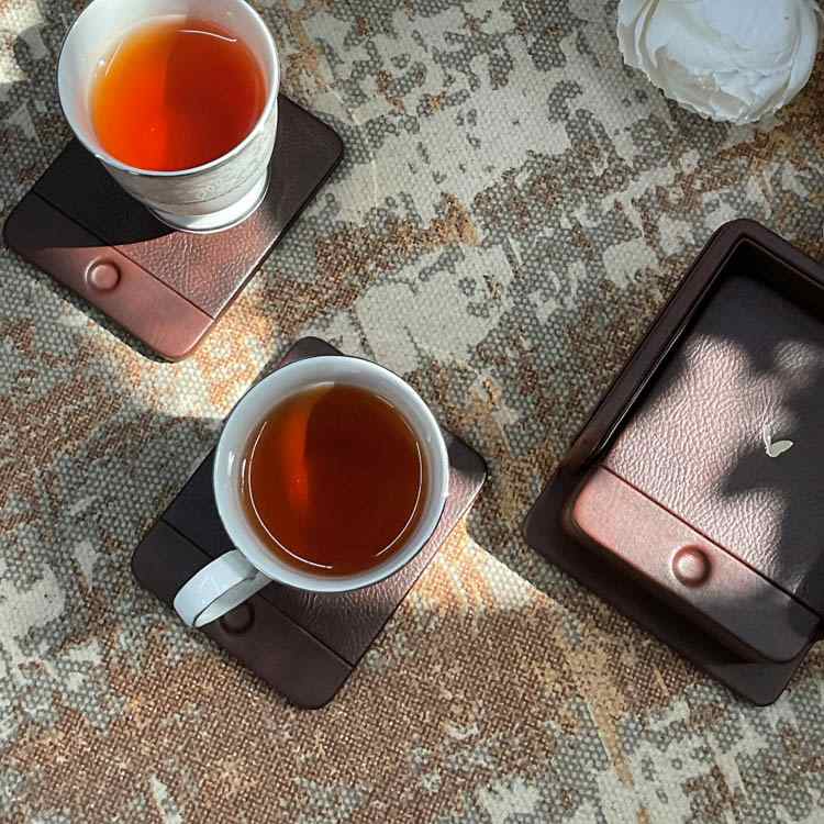 Rectangular Coasters - Set of Six - Classic - Brown