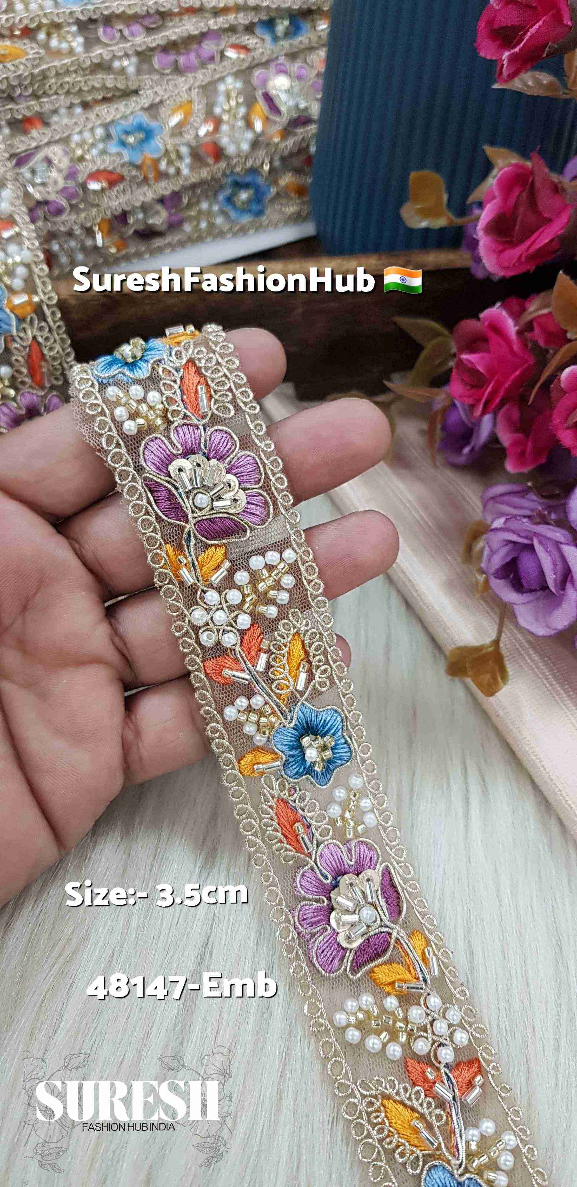 Royal Bloom Embroidery Lace