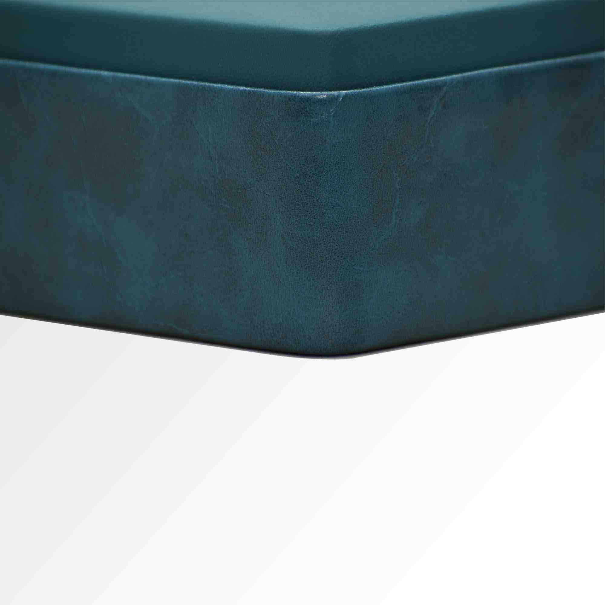 Tissue Box Holder for Home and Office in Premium Faux Leather | Size: 9.5 x 4.5 x 2.5(H) Inches | Moderno | Blue