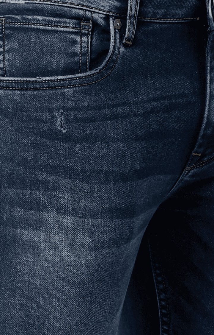 Voi Jeans | Men's Blue Blended Slim Jeans 5