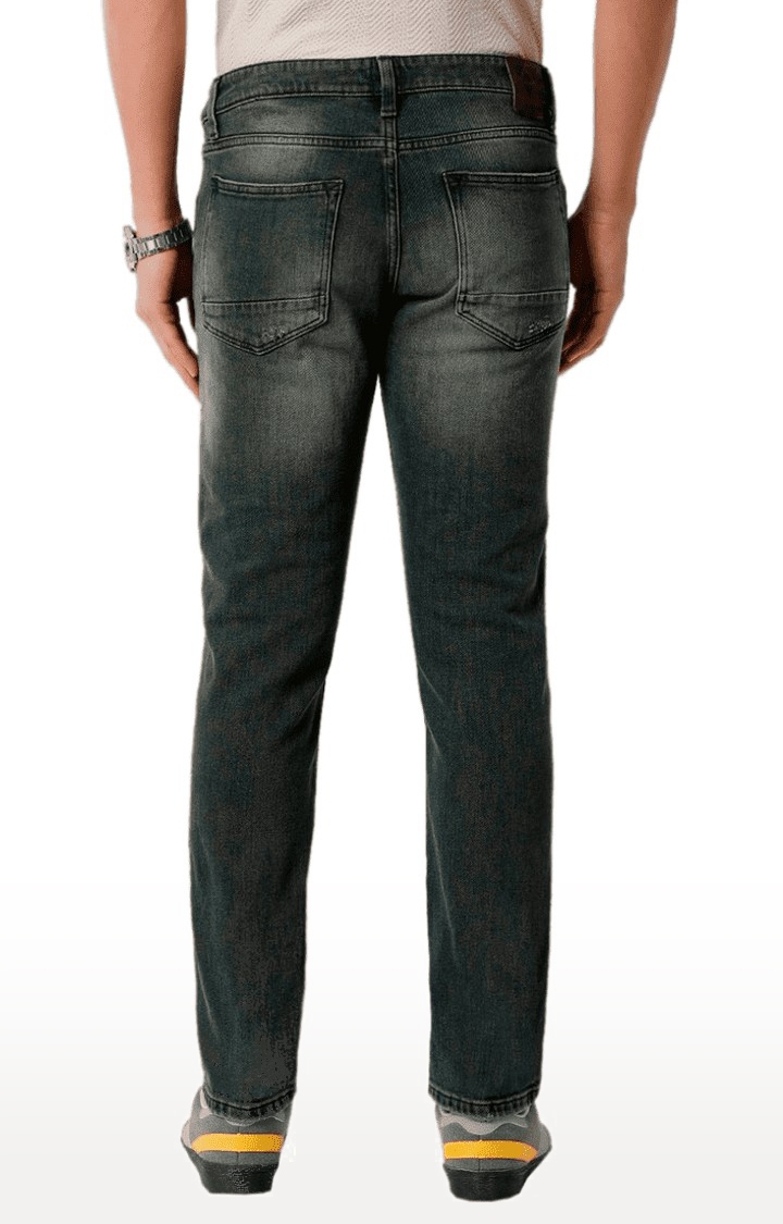 Voi Jeans | Men's Grey Blended Tapered Jeans 2