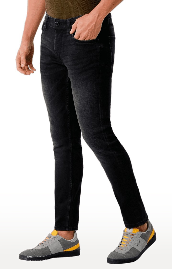 Voi Jeans | Men's Black Blended  Regular Jeans 2
