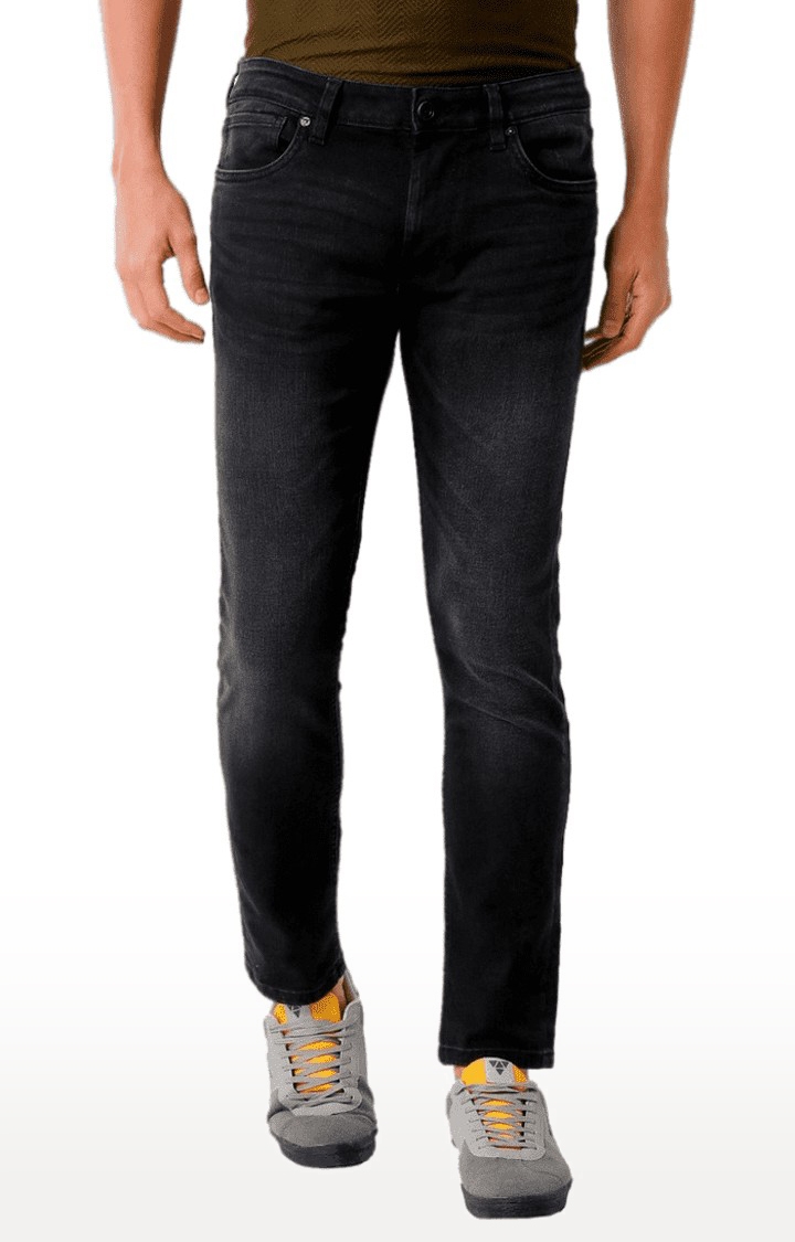 Voi Jeans | Men's Black Blended  Regular Jeans 0