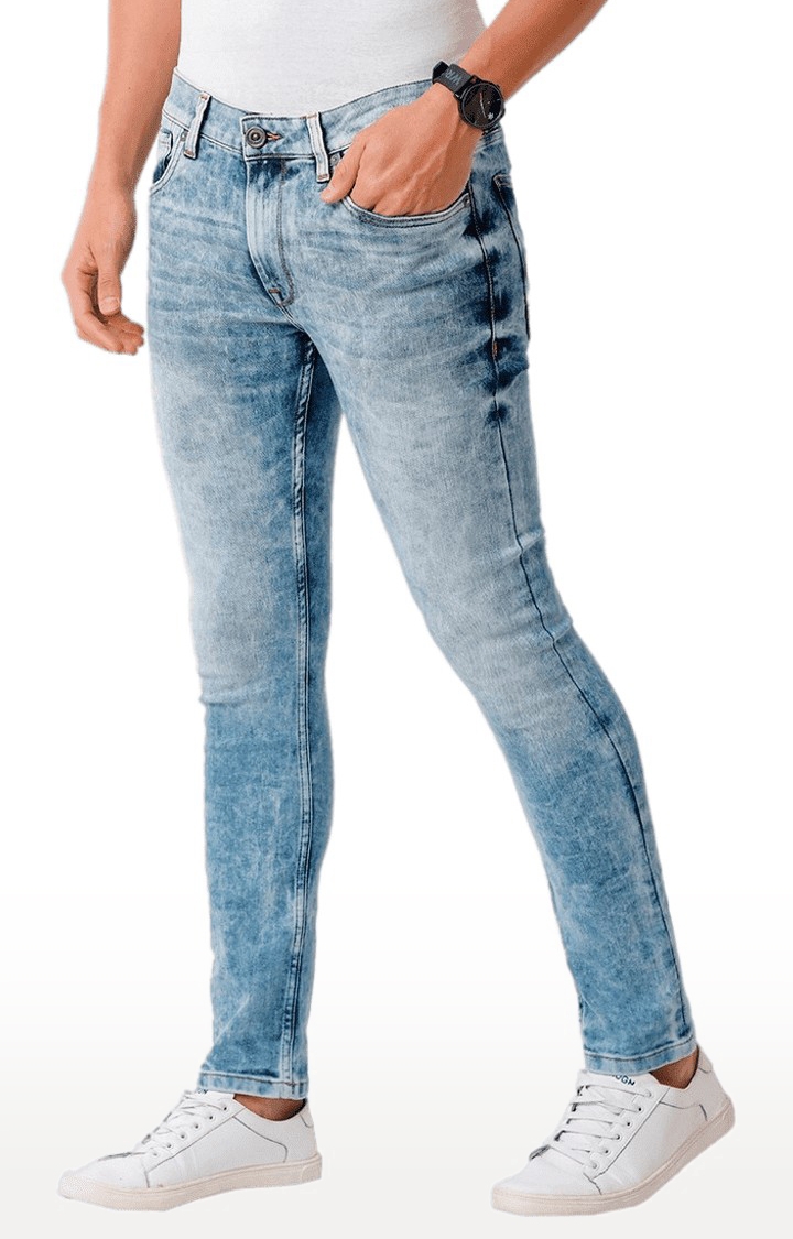 Voi Jeans | Men's Blue Blended Slim Jeans 2