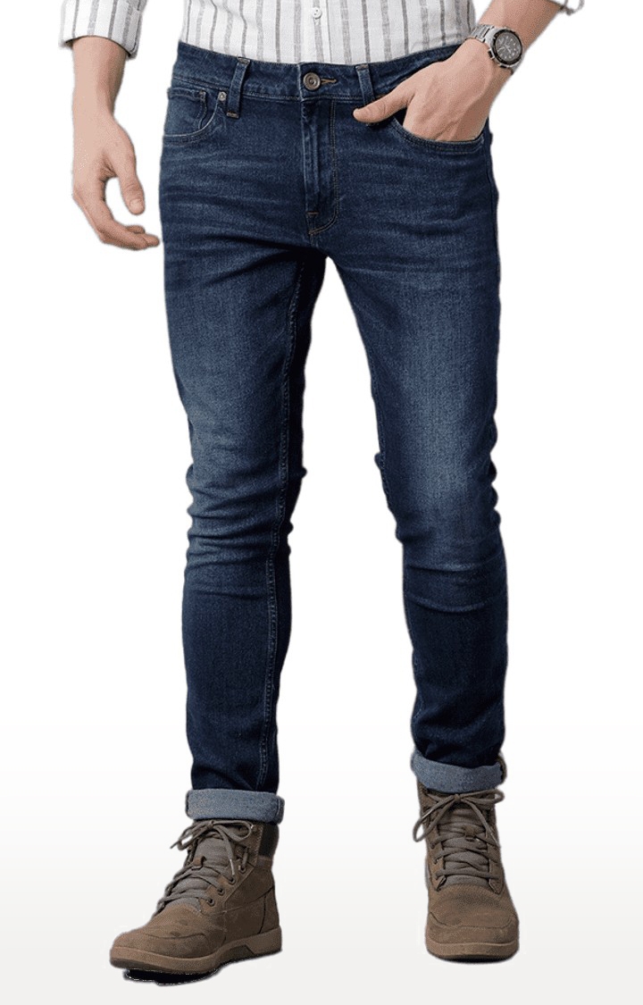 Voi Jeans | Men's Blue Blended  Regular Jeans 0