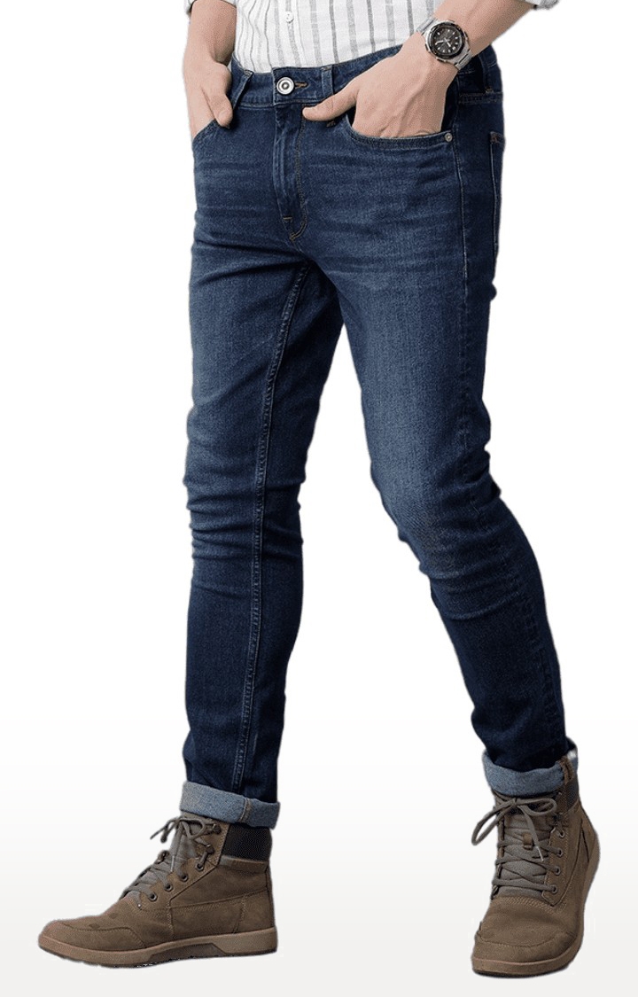 Voi Jeans | Men's Blue Blended  Regular Jeans 2