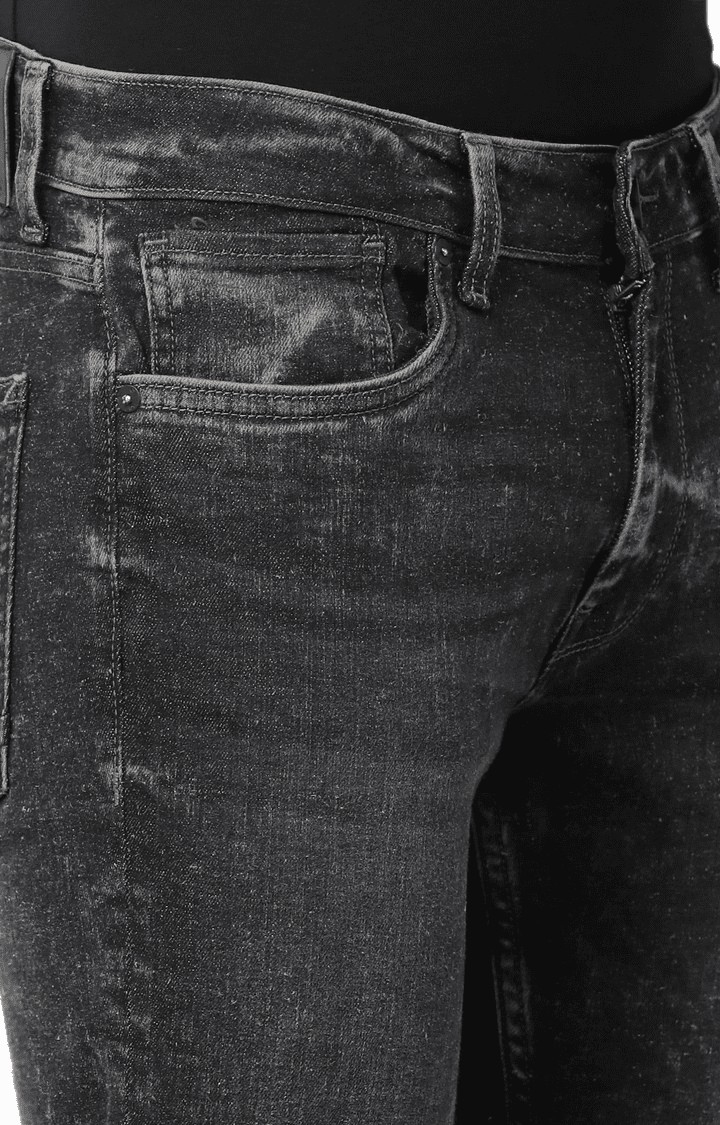 Men's Grey Denim  Regular Jeans