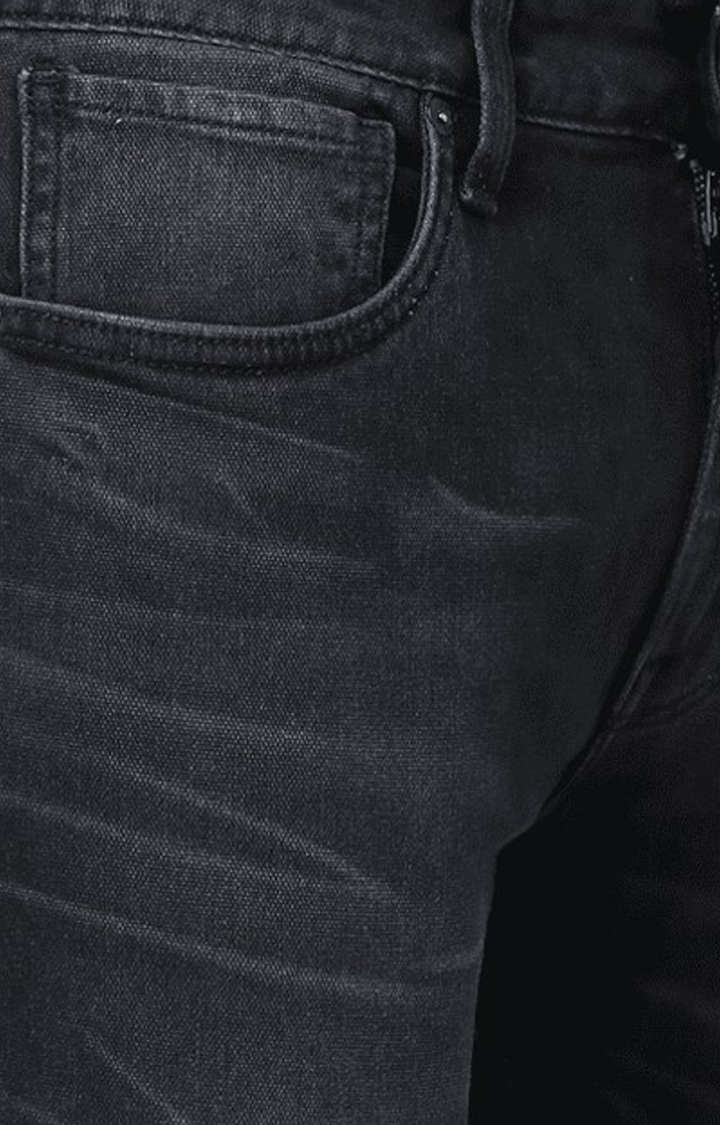 Voi Jeans | Men's Black Denim  Regular Jeans 4