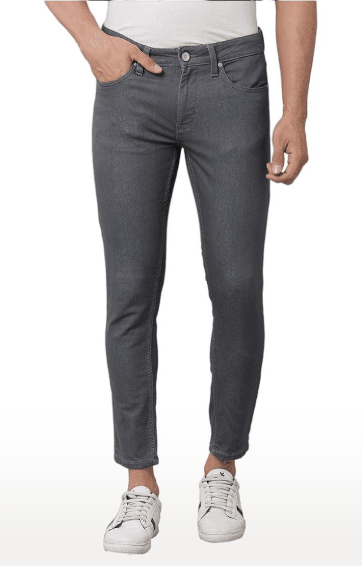 Men's Grey Denim Skinny Jeans