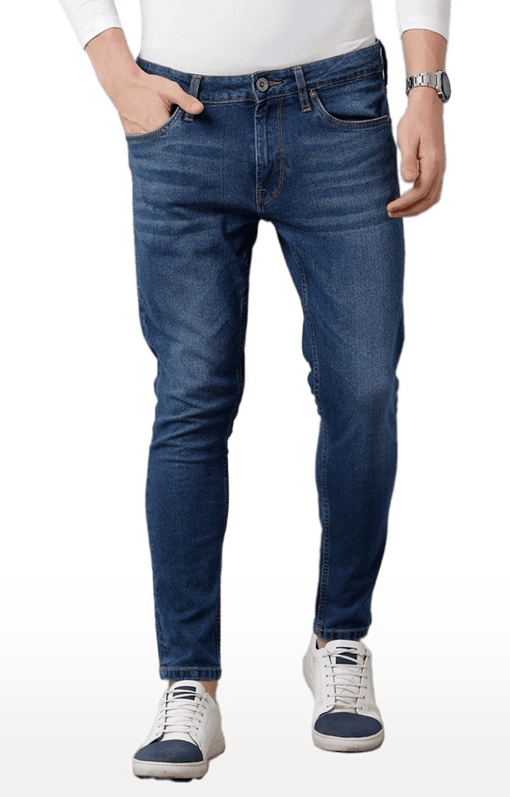 Men's Blue Blended  Regular Jeans