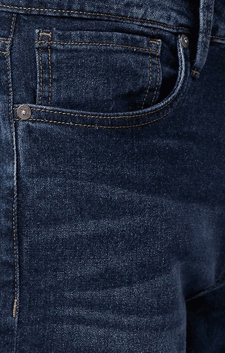 Voi Jeans | Men's Blue Blended Regular Jeans 4