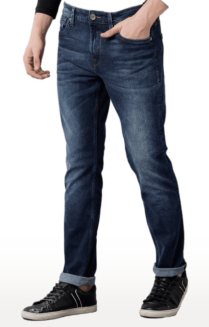 Voi Jeans | Men's Blue Blended  Regular Jeans 2