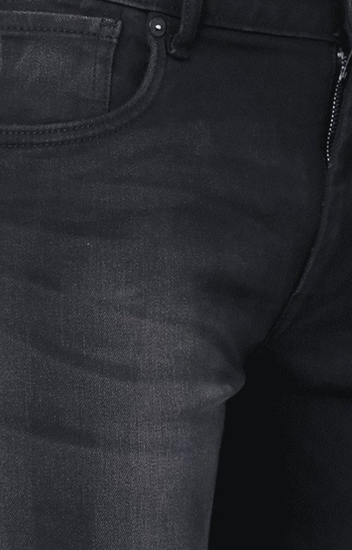 Men's Black Denim  Regular Jeans