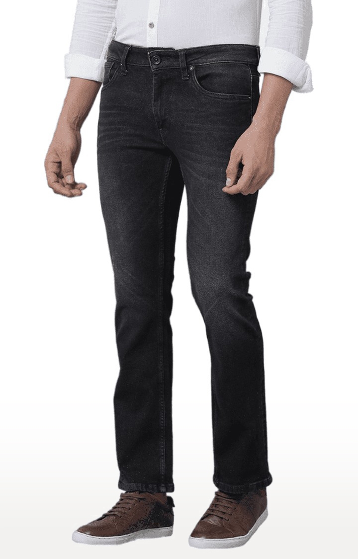 Men's Black Denim  Regular Jeans