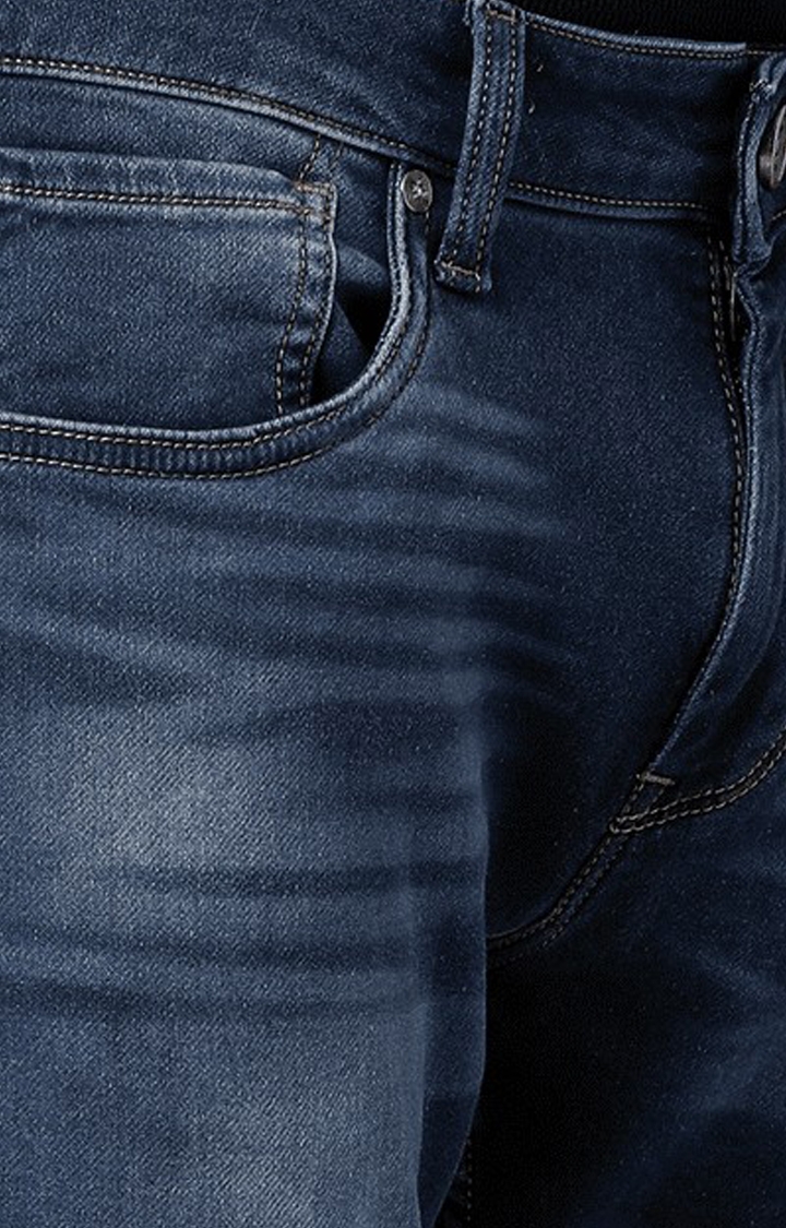 Voi Jeans | Men's Blue Blended  Regular Jeans 4