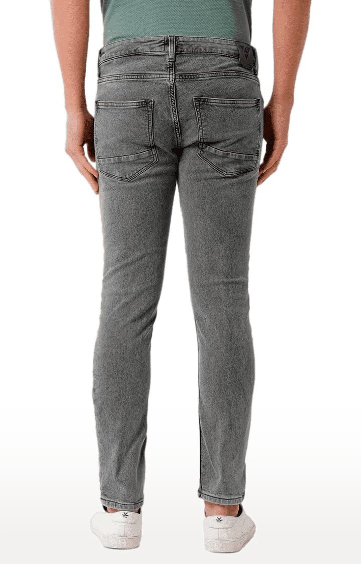 Men's Grey Blended Skinny Jeans