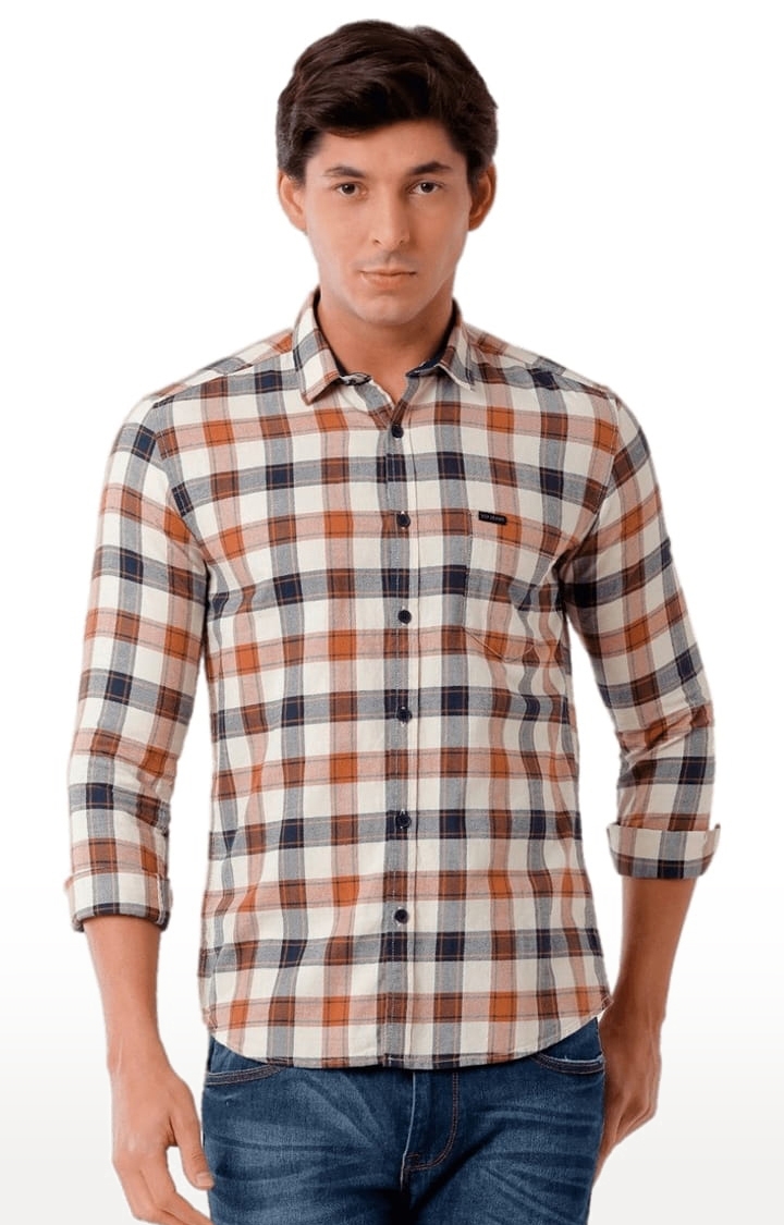 Voi Jeans | Men's Multicolour Cotton Checkered Casual Shirt 0