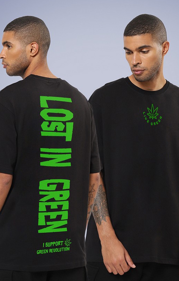 Lost In Green Oversize Men's Tshirt