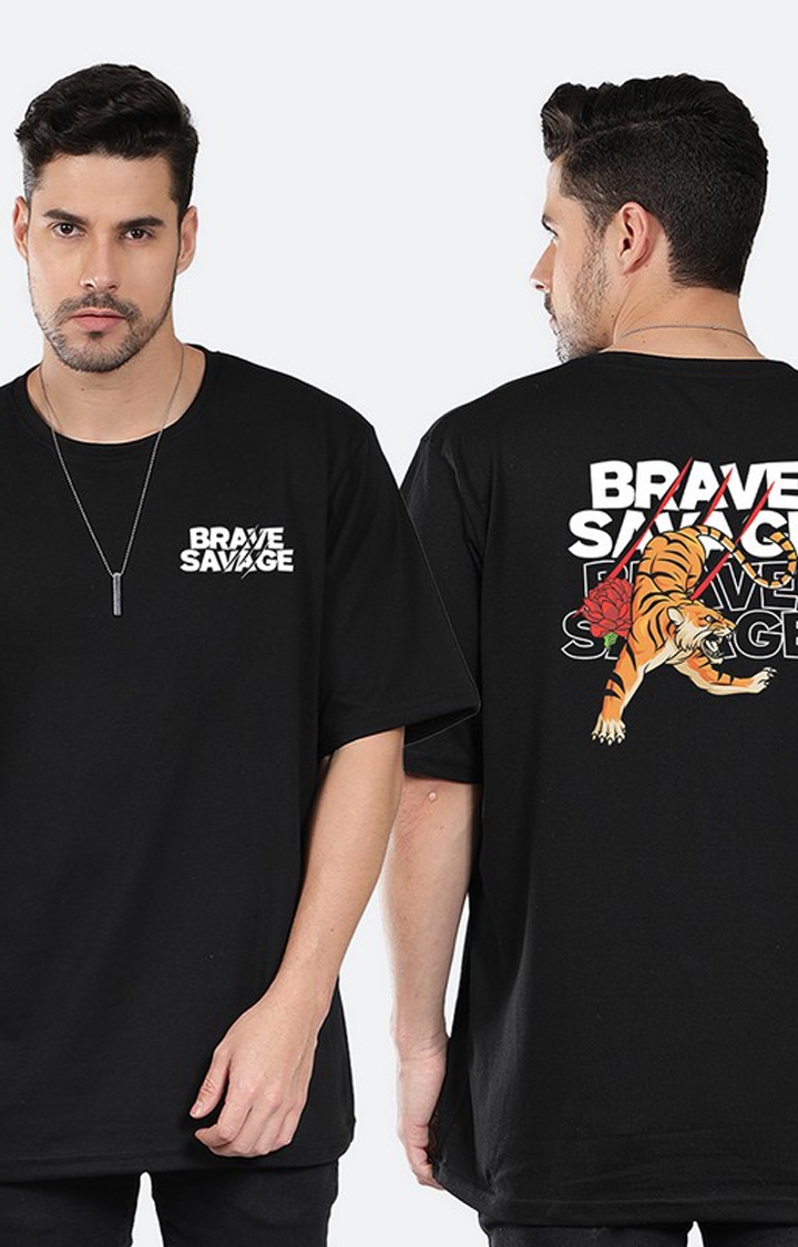 Brave Tiger Oversized Men's Tshirt