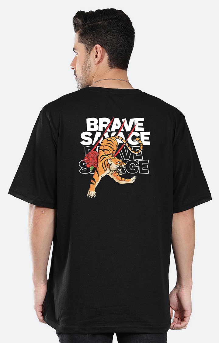 Mad Over Print | Brave Tiger Oversized Men's Tshirt