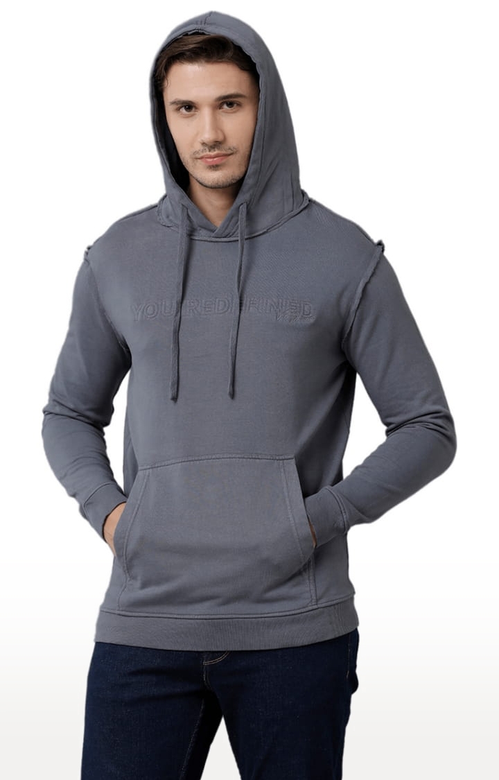 Voi Jeans | Men's Grisaille Fleece Solid hoodie 2