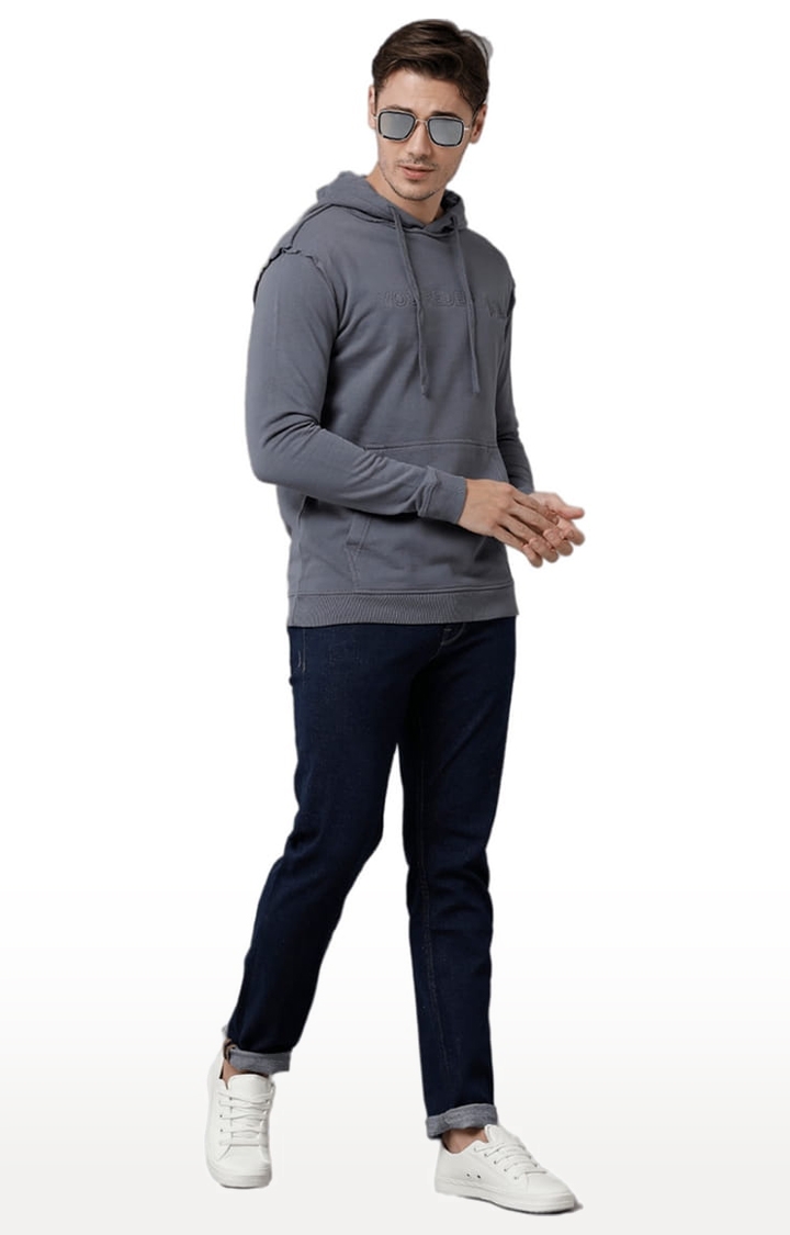Voi Jeans | Men's Grisaille Fleece Solid hoodie 1
