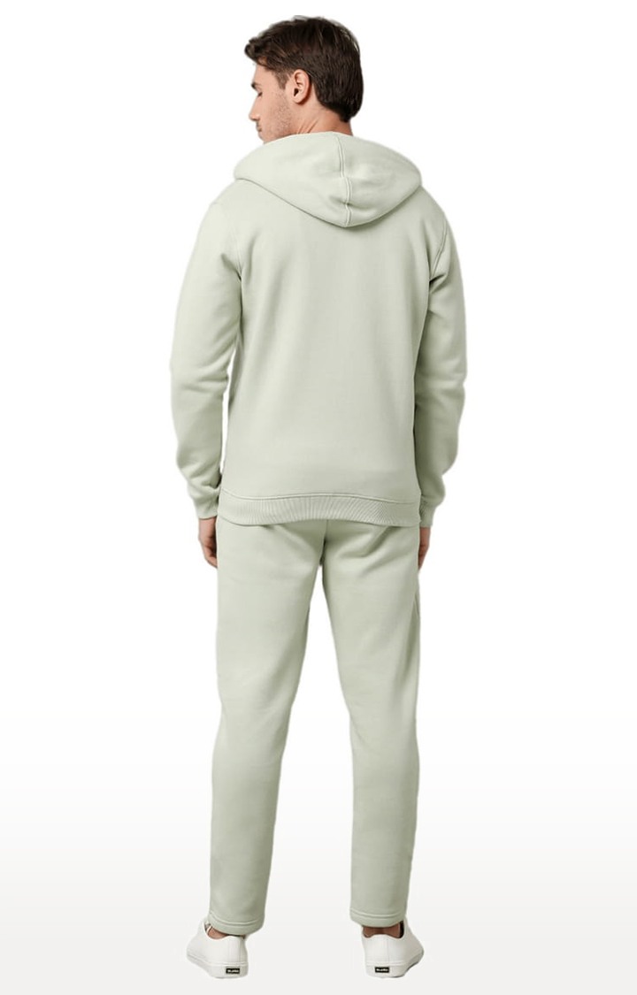 Men's Lilly Green Fleece Solid hoodie