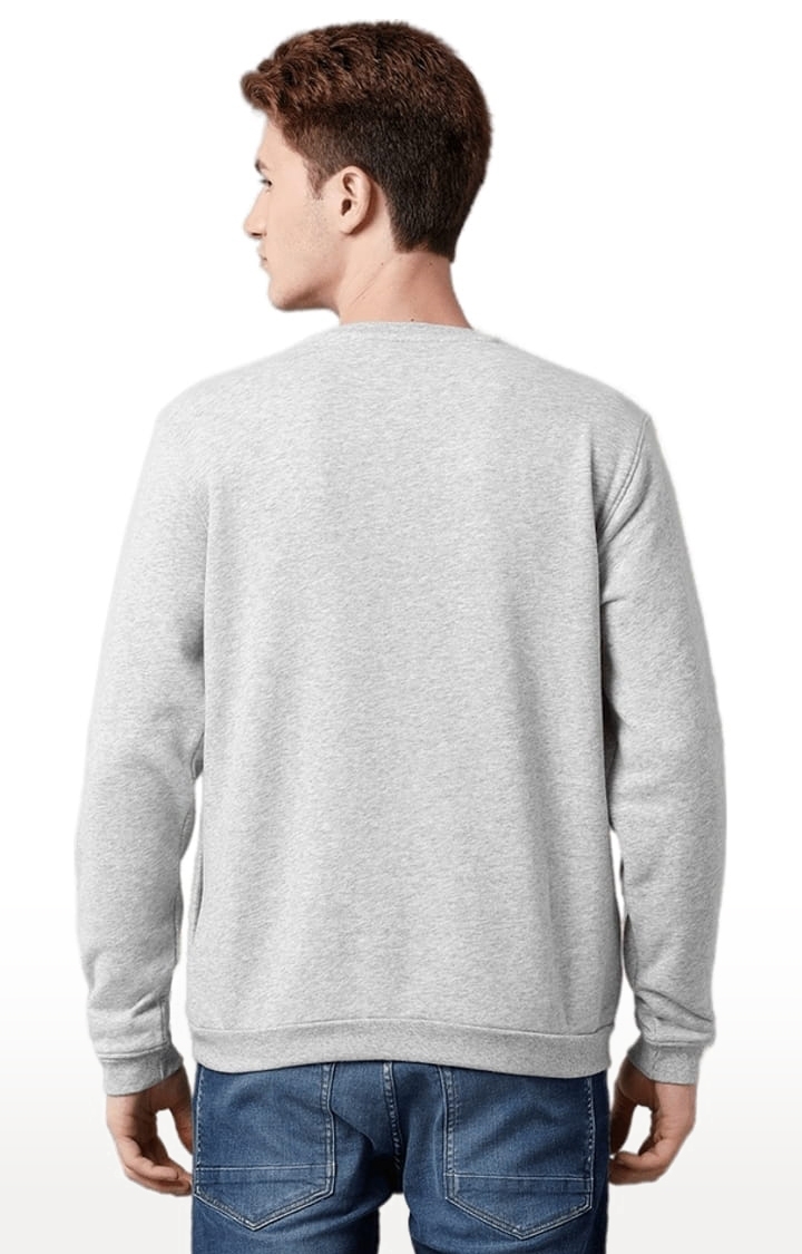 Voi Jeans | Men's Grey Cotton Blend Solid SweatShirt 3