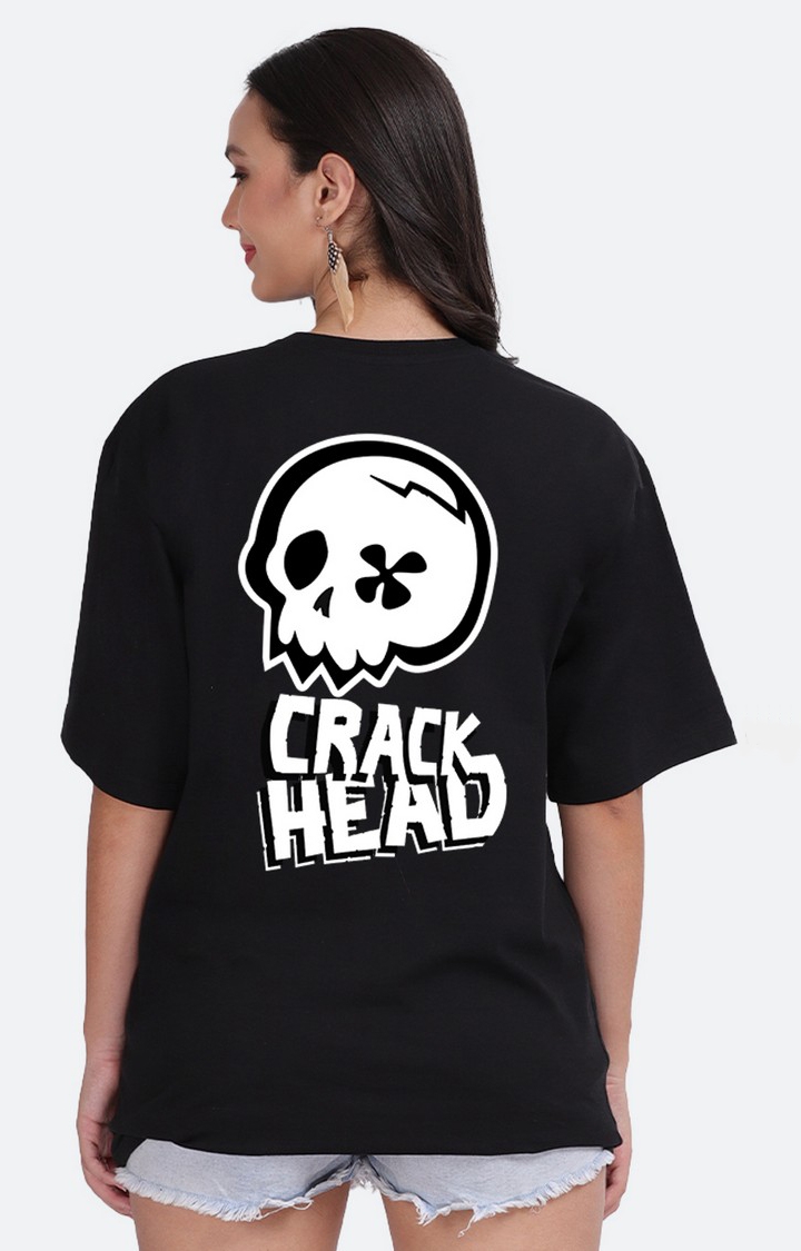 Mad Over Print | Crack Head Oversized Women's T-shirt