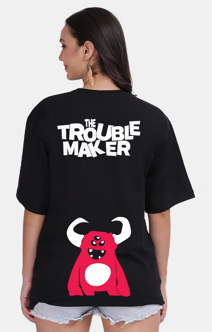 Mad Over Print | Trouble Maker Oversized T-shirt