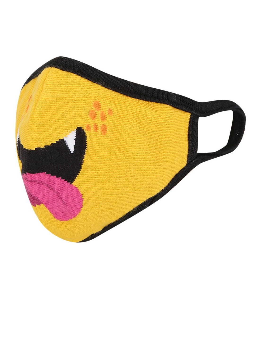 Soxytoes | Soxytoes Yellow Monster Stylish Protective Super Safe Washable Knitted Cotton Kid's Face Mask 1