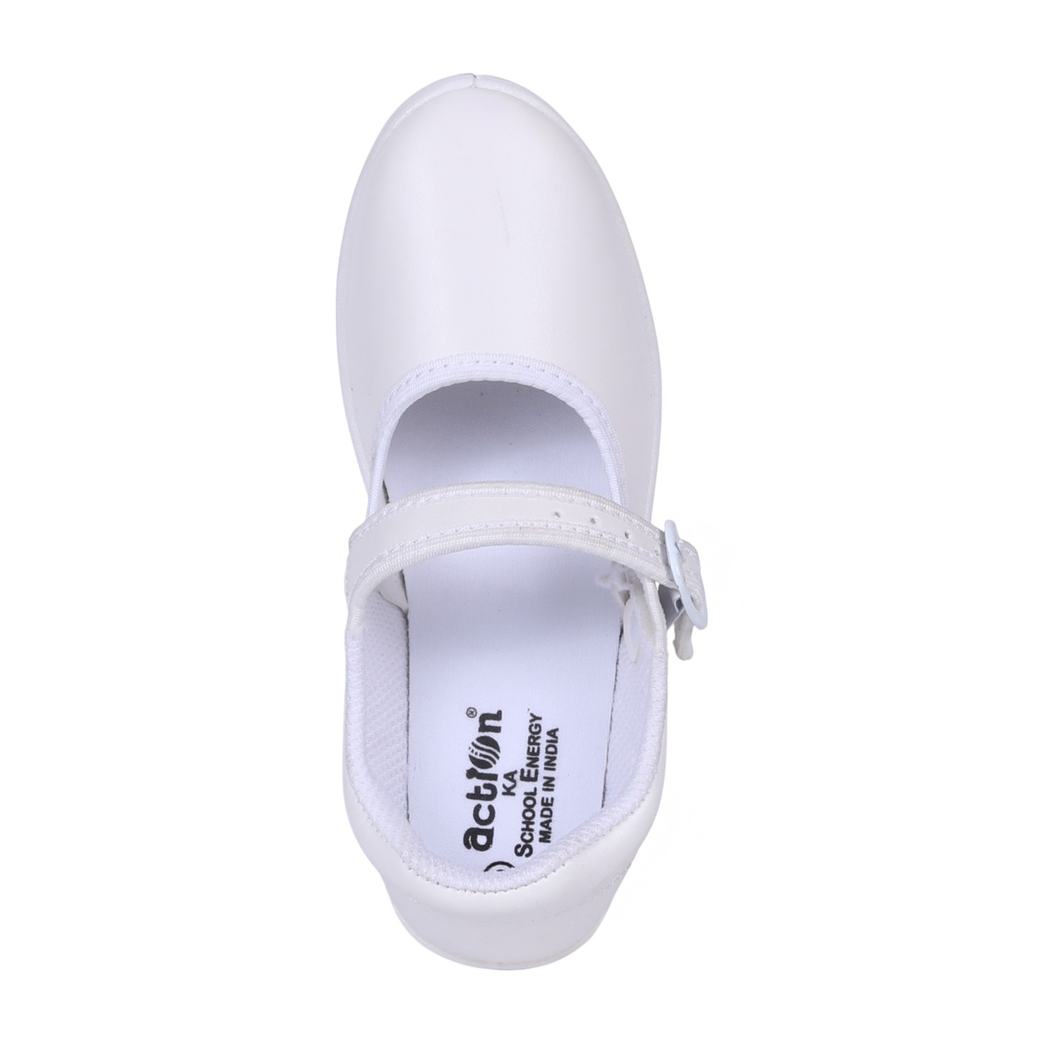 White Velcro Shool Shoes For Girls