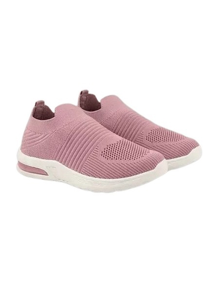 Women's Peach Solid Casual Slip On Shoes