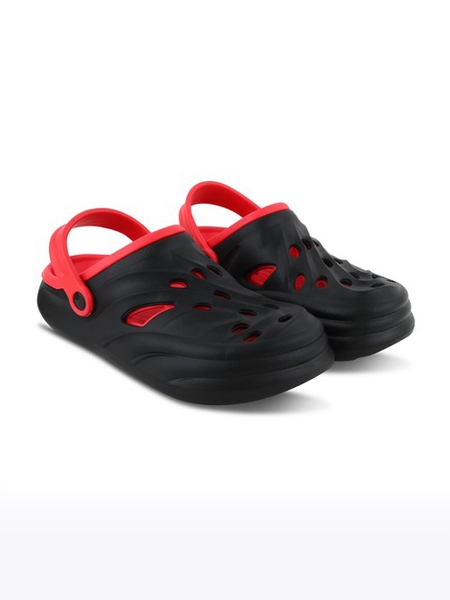 Men's and Boys Black and Red EVA Clogs