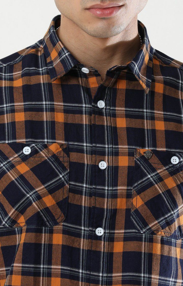 Men's Multicolour Checked Casual Shirt