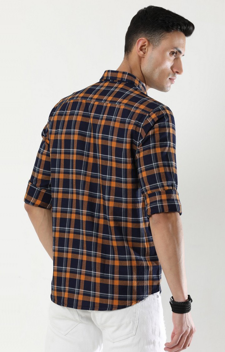 Men's Multicolour Checked Casual Shirt