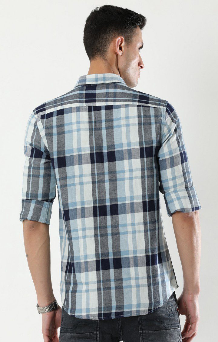 Men's Multicolour Checked Casual Shirt