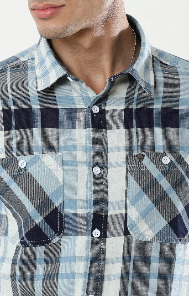 Men's Multicolour Checked Casual Shirt