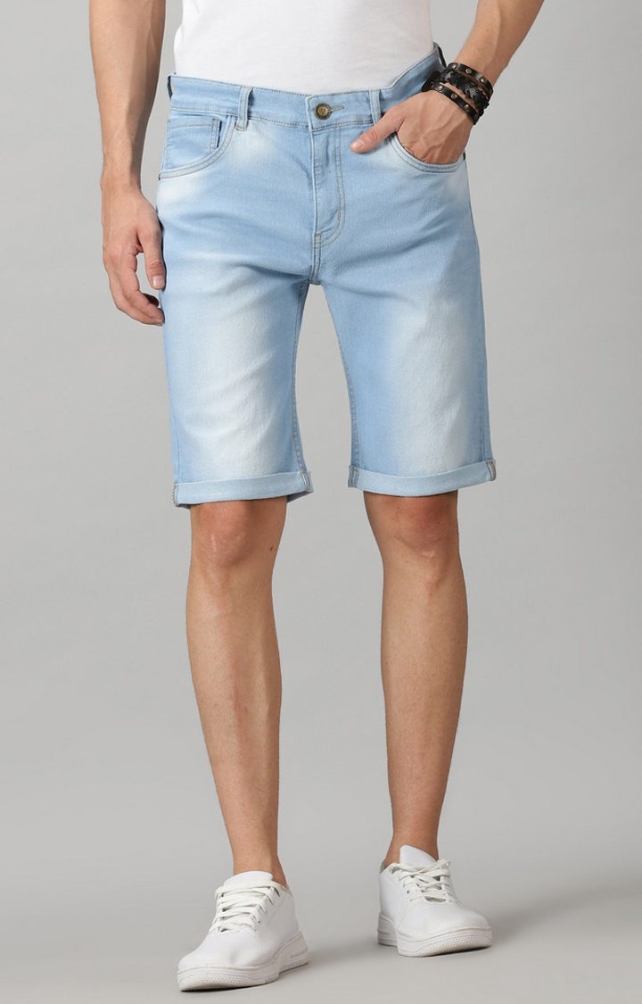 VUDU | Men's Blue Cotton Shorts
