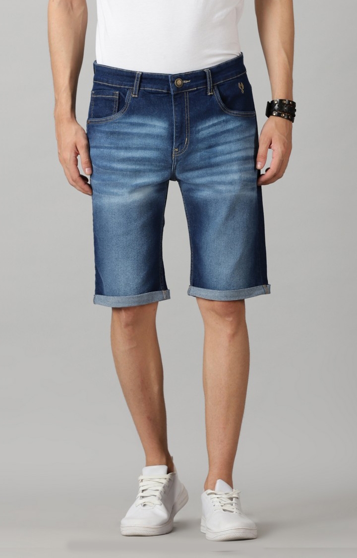 VUDU | Men's Navy Blue Cotton Shorts