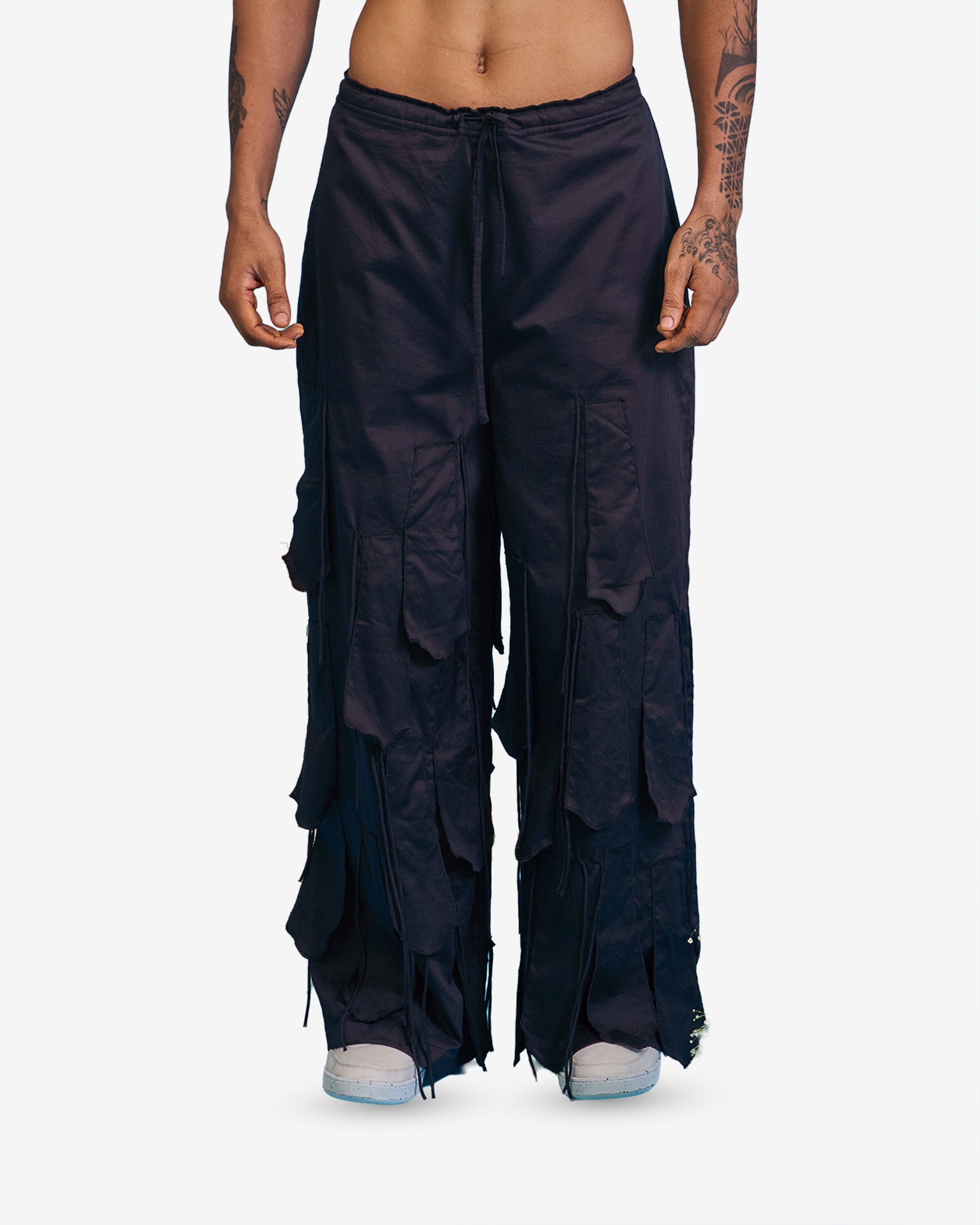 Panel Fringed Trousers