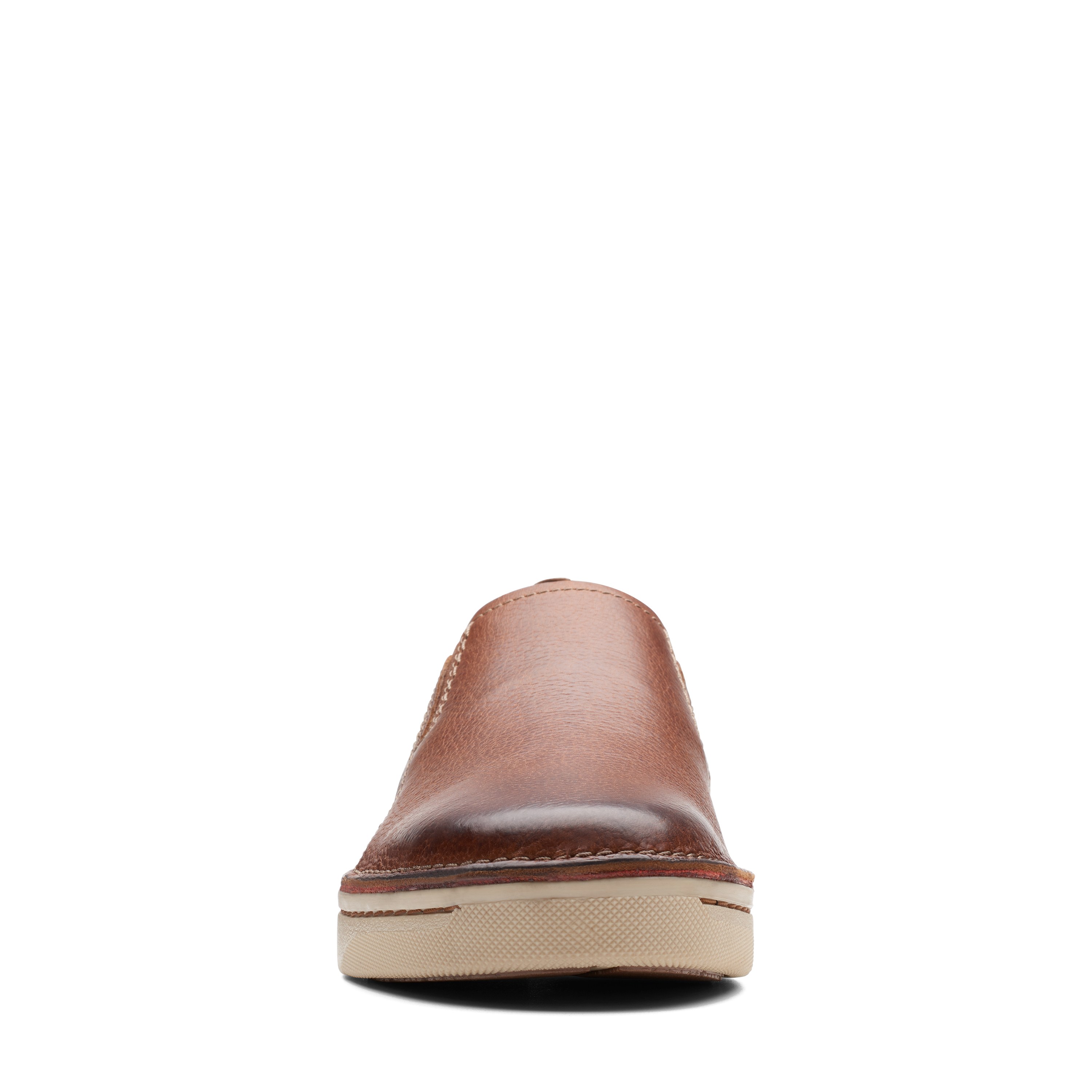 Men's Brown Leather Casual Slip-ons