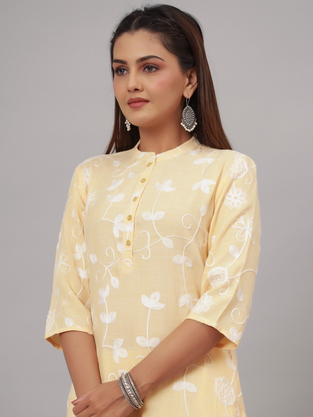 Yellow Printed Ethnic Sets